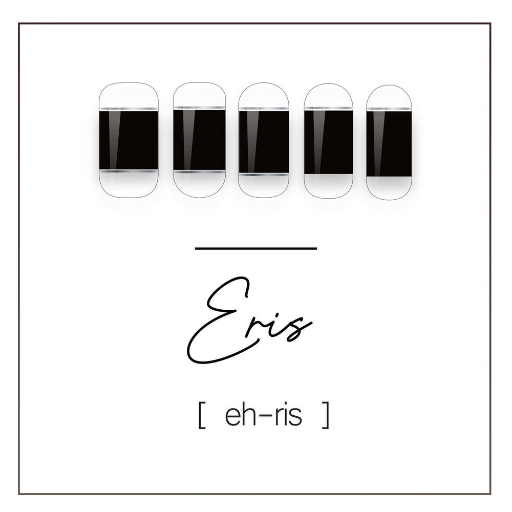 Siara Martin Beauty Elite UV Gel Nail Wraps Eris Black Negative Space Semi-Cured